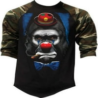 Muška košulja Gorilla Clown Camo Raglan bejzbol majica srednji camo
