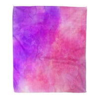 Bacajte pokrivač toplo ugodno print flanel ružičasti akvarel ljubičaste vodene ploče imitacija šarene