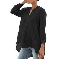 Advoicd Vintage T majice Ženske vrhove V izrez Ljetne kratke hlačeEve povremene majice The