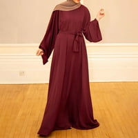 Fragarne haljine za žene žene mu abaya duga haljina cvjetna tiskana vintage kaftane islamske maxi žene
