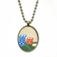 Casino čips aranžman ilustracija Ogrlica vintage lančana perla na navalu Nakit kolekcija