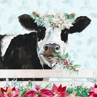 Holiday Crazy Cow Poster Print by Patricia Pinto 14011c