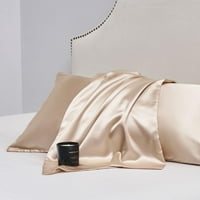 Satenski jastučni set standardnih jastučnika od svilenih posteljina 40 20 poklopac jastuka, Khiki