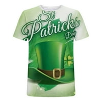 Funny Shamrocks Tops St. Patrick's Dnevna majica Men Graphic Tees Casual Clover Graphic Duks dječaci