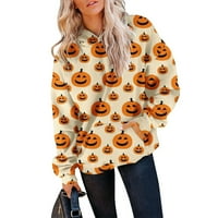 GDFUN ženska jeseni i zimski ispisani pulover dukserišta dugih rukava modna dukserica - duksevi dukseva