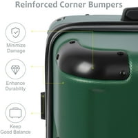 Zimtown Hardshell kofer za prtljag sa TSA bravom, zelenom bojom