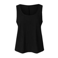Daznico Womens vrhovi ženske casual camisole okrugle vrat bez rukava bez rukava majice za žene crne