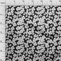Onuone pamučne poplinske crne tkanine akvarel cvjetni opseg priključaka Ispisuje šivanje tkanine od