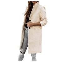 Zimski kaputi za žene Ženska vuna tanka kaputa jakna dame vitko dugačak preko rublje