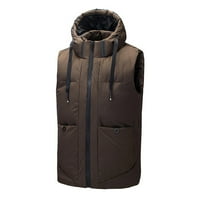 KPOPLK Muška jakna za laganu puffer puni patentni zimski zimski vanjski kaputi s dugim rukavima s džepovima