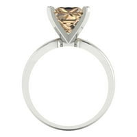 2. CT briljantna princeza Clear Simulirani dijamant 18k bijeli zlatni pasijans prsten sz 6.25
