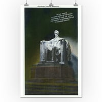 Washington, DC, prikaz u unutrašnjosti na Lincoln Memorial; Kip Lincoln