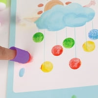 Cherryhome Artists Alati za farbanje prsta Skup sunčanih daubera za umjetničke projekte za farbanje prsta zanata za ponovno punjenje prsta za djecu za crtanje
