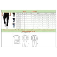 LisingTool pantalone za muškarce Muške modne casual čiste boje traperica sa džepom patentnih zatvarača