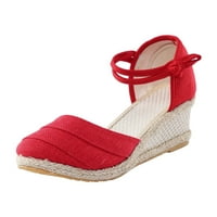 Sandale za plažu Zuwimk za žene, ženske kineske mrežne papuče cvjetne flop flop sandale crvene boje