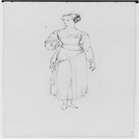 Jedan ženski figurski poster Print Asher Brown Durand