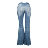 Jean pantalone za žene Ženske hlače Traperice Žene Srednji struk Skinny Pocket STRETNI TALNI HLAČI HLAČI