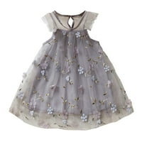 Dječja odjeća za djevojke Toddler Baby Girls Flyne rukave Chell Cvjetni princeza haljina odjeća chmora