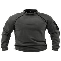 Capreze patentna polarnu duks pulover muški vitak fit crew vrat džemper vrhovi sportske ručke dugih