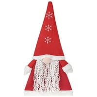 Lica bez lica za božićne stablo Snowflake uzorak plišana lutka kip dekor trpezarijski stol