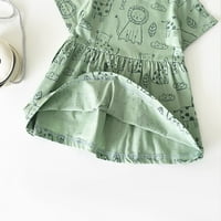 Driverska haljina crtana zelena haljina ljetna dječja haljina za bebe odjeću kratki rukav haljina slona