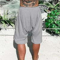 Baycosin plaže kratke hlače za muškarce Ljeto u boji Casual Hlats Labavi elastični džep za struk pamučne