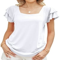 Košulja za žene za žene Kratki rukav Ljetni vrhovi Majica od pune boje, plaža Ležerne prilike, pulover