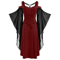 Ljetne haljine za žene Women Plus veličina hladna čvrsto gotička čipka umetnute leptir za žene za žene