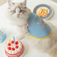Anvazise Set Pet Rođendan Obriši Predivan mekani udoban rođendan kućni ljubimac mačji prsluk i šešir