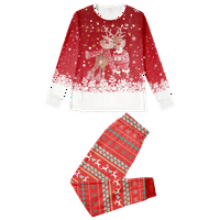 Porodica koja odgovara pidžama organski pamučni božićni božićni ispis slatki flanel pidžama Redovne