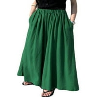Pfysire ženske široke noge duge pantalone vrećaste sportske hlače zelene jedna veličina