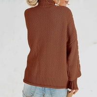ECQKAME Ženska kornjača za košulje od labave predimenzionirane prevelike pletene pulover džemper Jumper