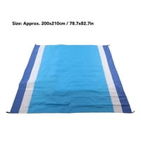 Prijenosni piknik Mat plave pruge Sklopivi veliki poliesterski pokrivač na plaži sa ulozima za kampiranje