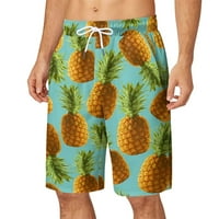 Qolati Muške šorcs Trendy Fruit Print Lambeno plaža Kratke hlače Ležerne prilike Dizalica prozračna