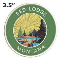 Lake Dock - Red Lodge - Montana 3.5 Vezeni patch gvožđe ili šivaju ukrasne vez za mrlje - životinje