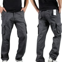 Yuwull Muške hlače Cotlow Plus Size Sport hlače Jogger Duksevi na otvorenim pantalonama sa džepovima