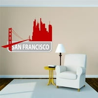 Učinite sami zidna naljepnica naljepnica San Francisco California Sjedinjene Države Glavna gradska geografska