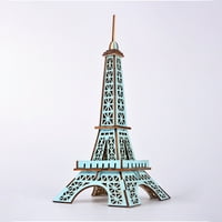 3D Drveni Eiffelov kula Puzzle Obrazovna ploča igračka DIY smiješna Jigsaw za djecu djece