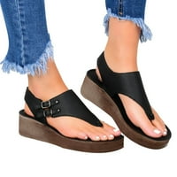 Aoochasliy ženske cipele papuče ljetna modna casual šuplja Split-noe HERINGSBONE klinove sandale uštedu