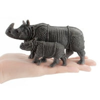 Skindy divlji životinjski rino simulacija domaće dekor rano obrazovna igračka za djecu