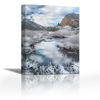 Boulder Planine i samit Creek prašine snijegom, Idaho - Savremena likovna umjetnost Giclee na platnu