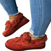 ROTOSW ženske mokasinske plišane papuče mokasinske ugodne casual cipele 4-10