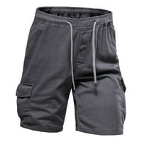 muške ljetne teretne hlače Jednobojne džepne tether plus veličine Štorke za pranje