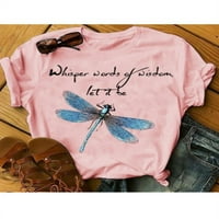 Telisoe Dragonfly Ispis ženskih kratkih rukava Ležerne majice