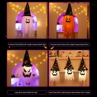 Licupiee Halloween Ghost za zid u prednjem vratima, svjetlosni vještica hat viseći odmor za zabavu Favorit