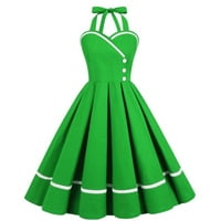 Ženske suknje Vintage Patchwork primaju struku Velika ljuljačka 50-ih haljina suknja