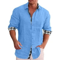 Yolai muškarci dnevna majica s dugim rukavima hipi casual plaže majice sa bluzom gumba