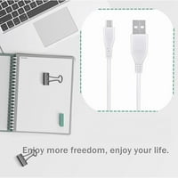 -Mains 3,3ft bijeli mikro USB punjenje kabel kabela za zamjenu kabela za T-Mobile Alcatel SparQ OT-606A