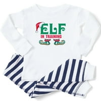 Cafepress - Elf u treningu - Toddler Dugi rukav Pidžama set