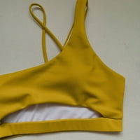 Ženski bikini čvrsti set kupaći kostim dva napunjena pješačka kupaći odjeća na caringu